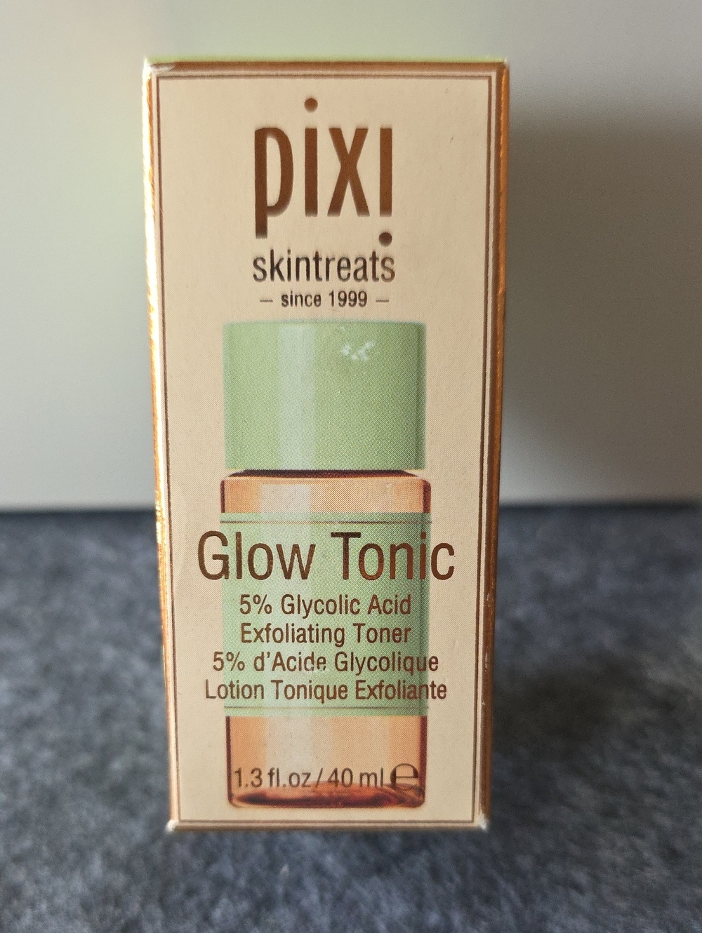 Pixi Glow Tonic Exfoliating Toner - Mint Green and Gold Accents